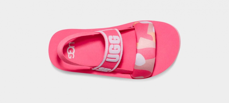 Ugg Zuma Sling Camopop Kids' Sandals Pink | EZYQOJH-75