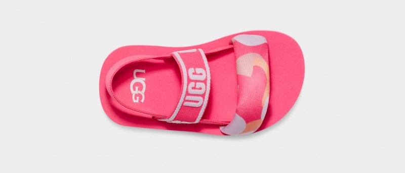 Ugg Zuma Sling Camopop Kids' Sandals Pink | JTHBFQN-74