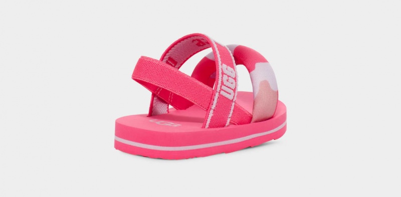 Ugg Zuma Sling Camopop Kids' Sandals Pink | LANXCUM-36