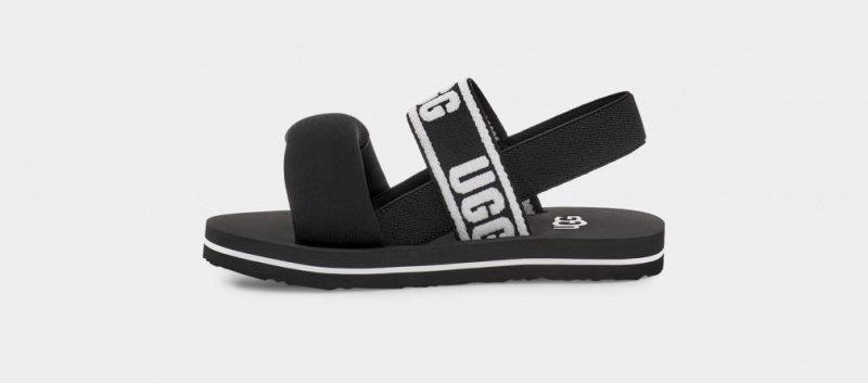 Ugg Zuma Sling Kids' Sandals Black | QZLFCRA-59