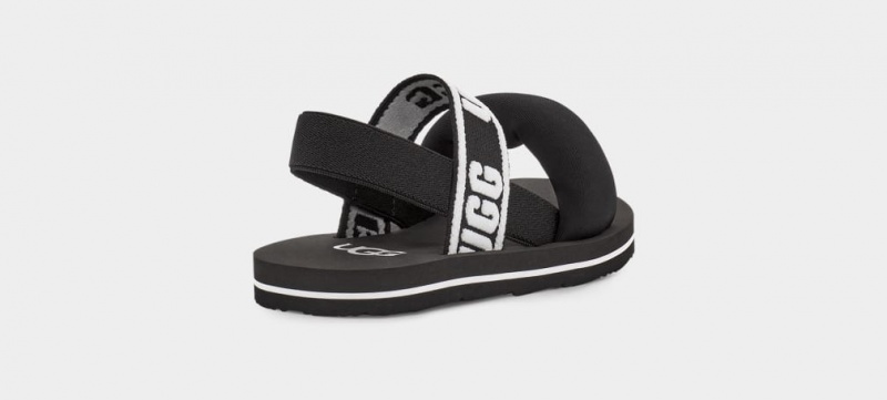 Ugg Zuma Sling Kids' Sandals Black | QZLFCRA-59